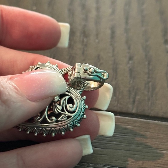 Barbara Bixby Heart Reversible Enhancer 925/Sterling Silver 18K Gold Pendant - Picture 4 of 5